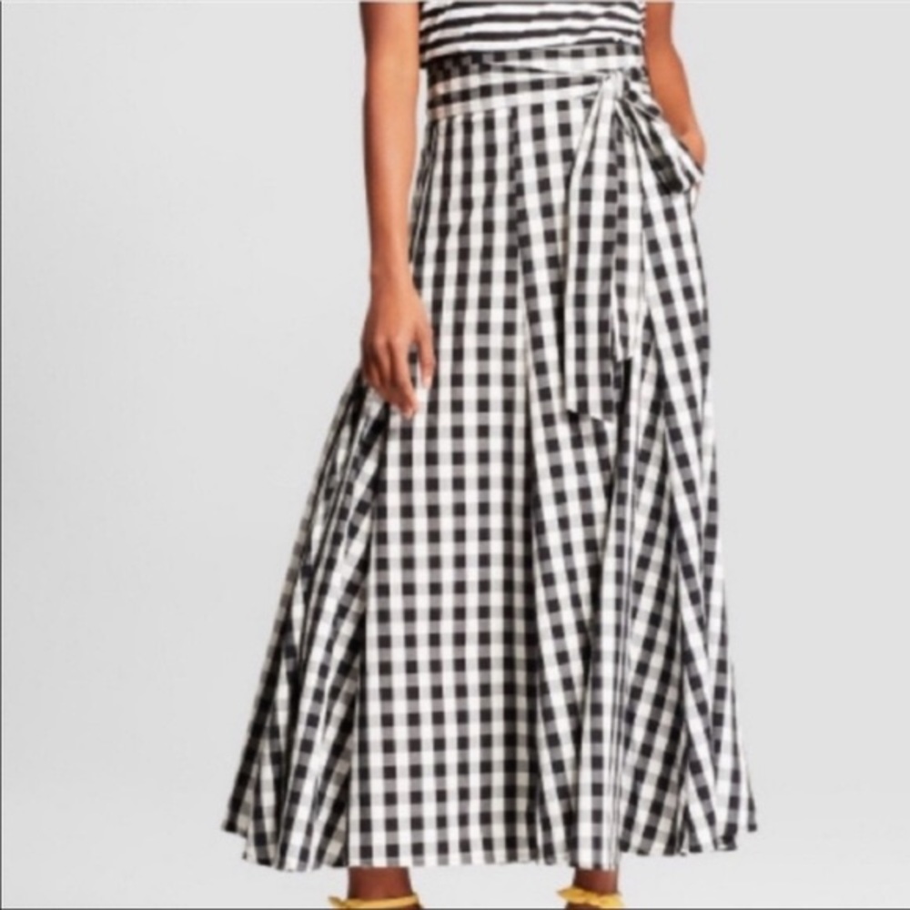 Who what wear gingham maxi skirt small 2